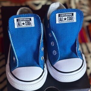 Converse Blue and White High-Top Sneakers